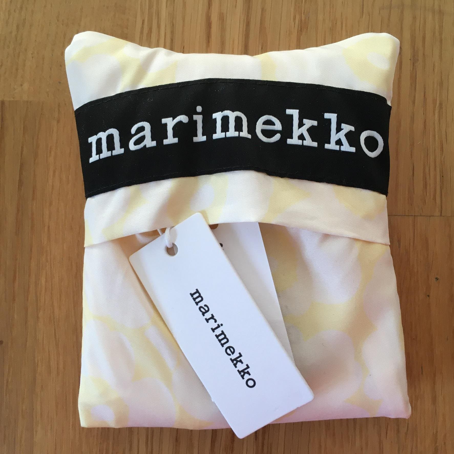 NY Marimekko Unikko tygkasse smartbag gul-vit, 34x60cm