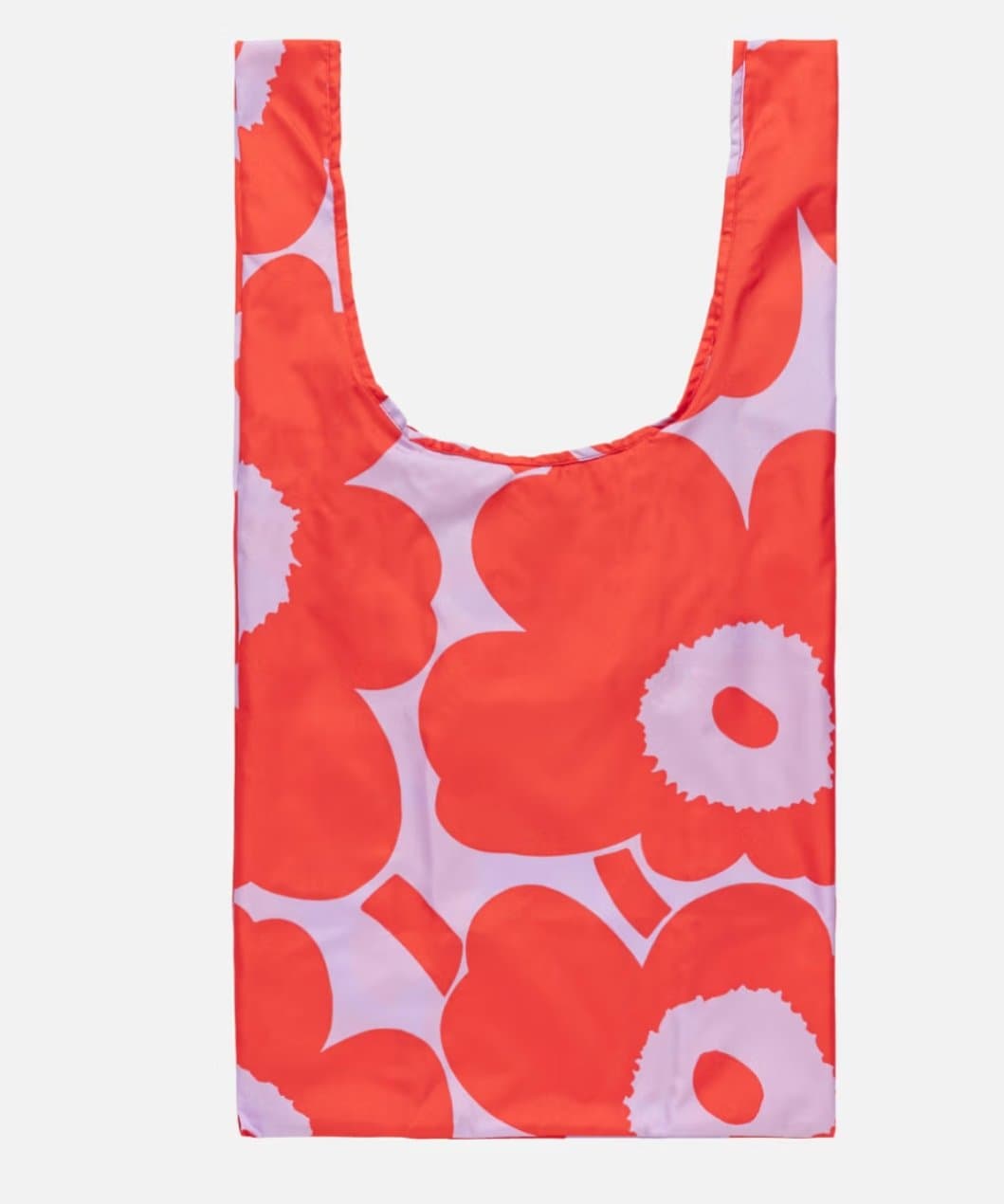 NY Marimekko Unikko tygkasse smartbag röd-lila, 34x60cm