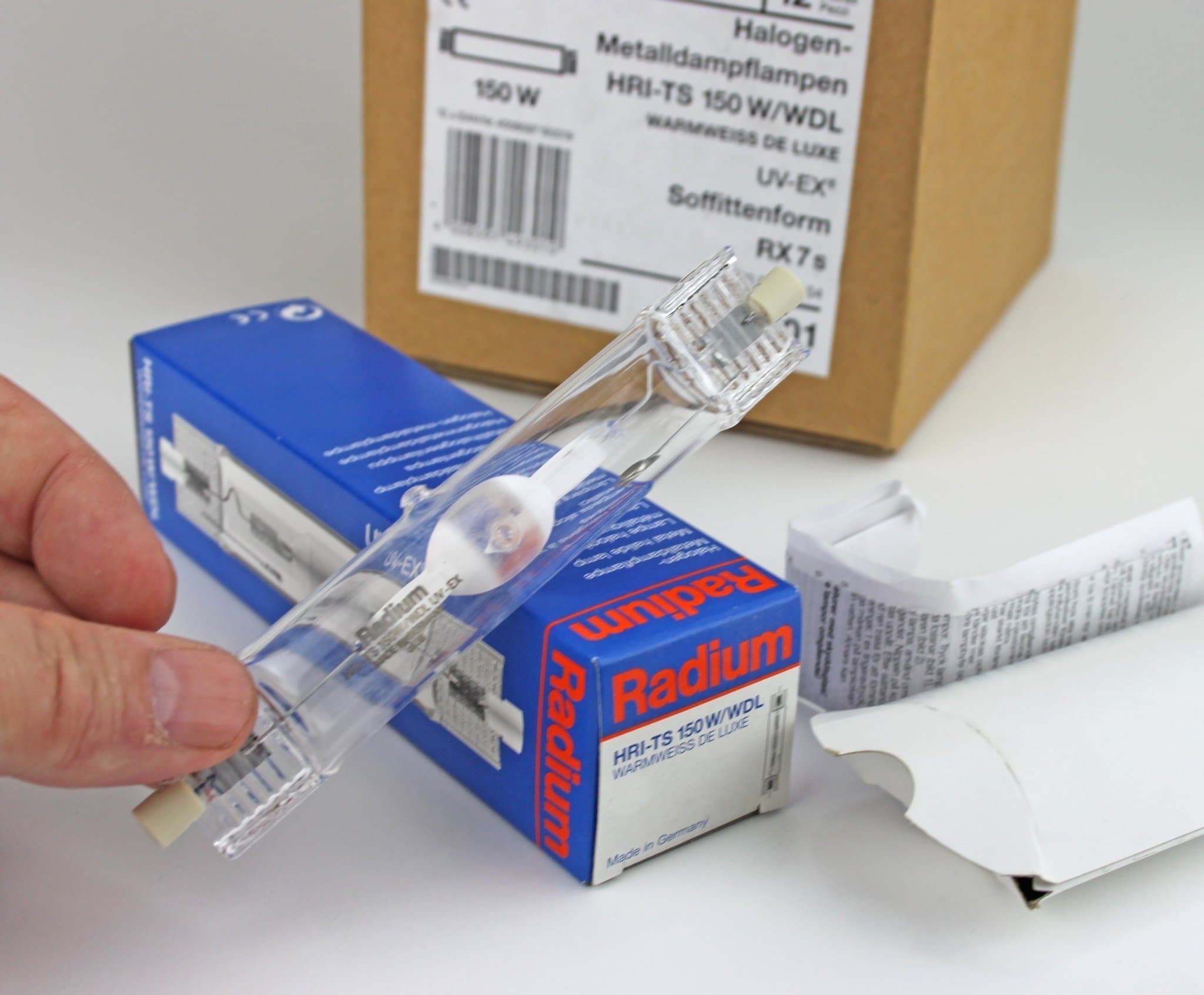 NYA! Metallhalogen lampa 150w RX7s varmvit Radium HRI-TS 150W/WDL UV-EX ink moms