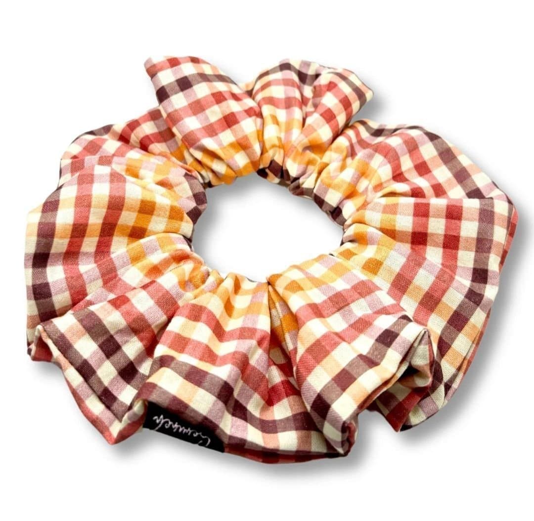 Harvest plaid rutmönstrad överdimensionerad XXL scrunchie Enchanted Scrunch NY