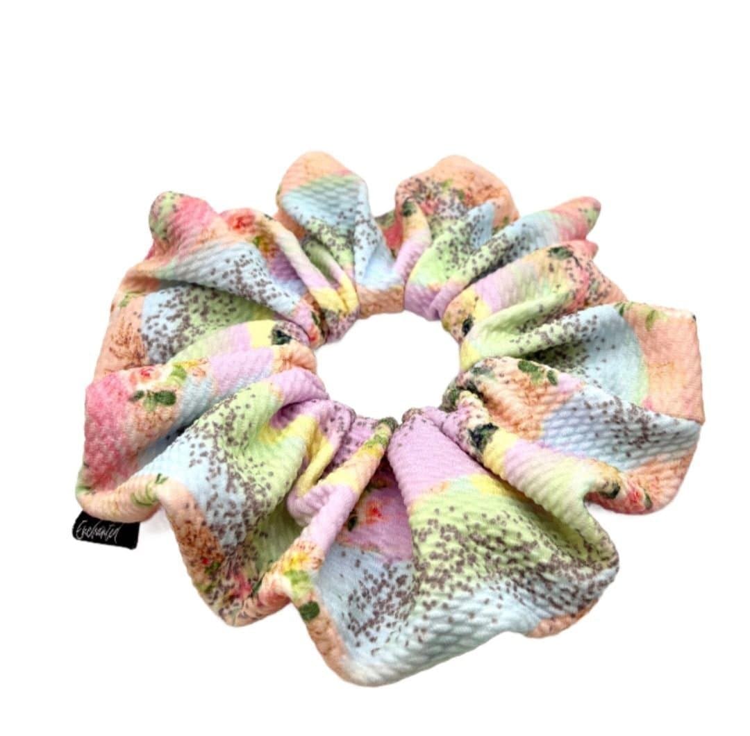 Pastellfärgad akvarell XXL överdimensionerad vår Scrunchie Enchanted Scrunch N