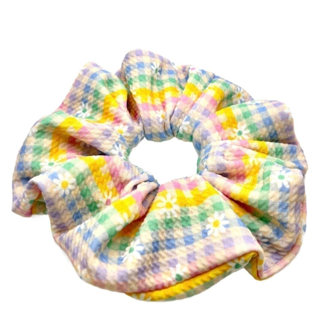 Pastellfärgad blommönstrad XXL överdimensionerad Scrunchie Enchanted Scrunch NY