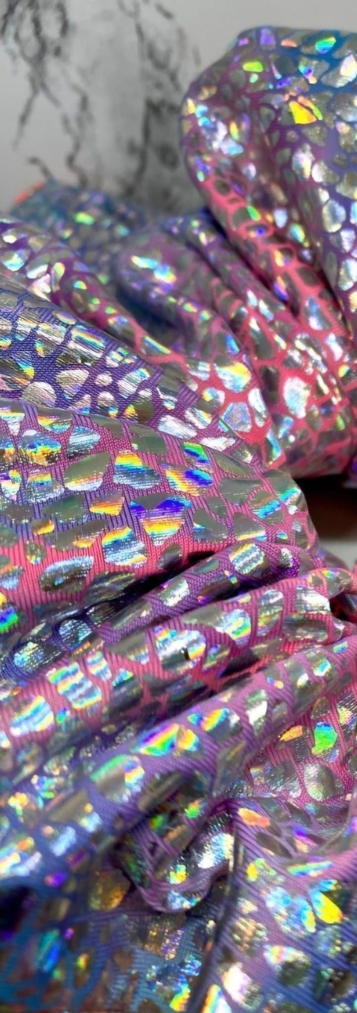 Holografisk batikfärgad XXL överdimensionerad Scrunchie Enchanted Scrunch
