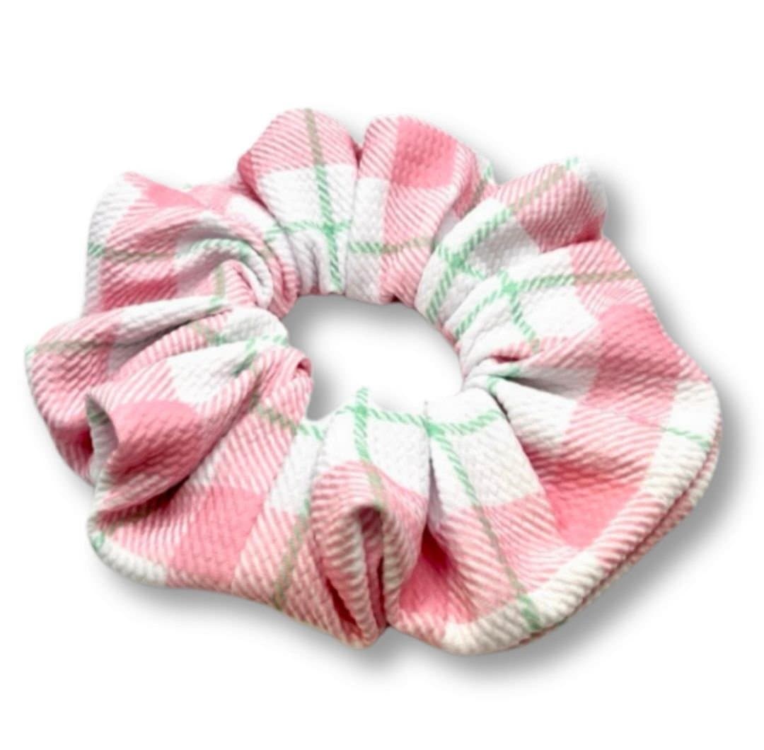Rosa & grön rutmönstrad XXL överdimensionerad Scrunchie Enchanted Scrunch NY