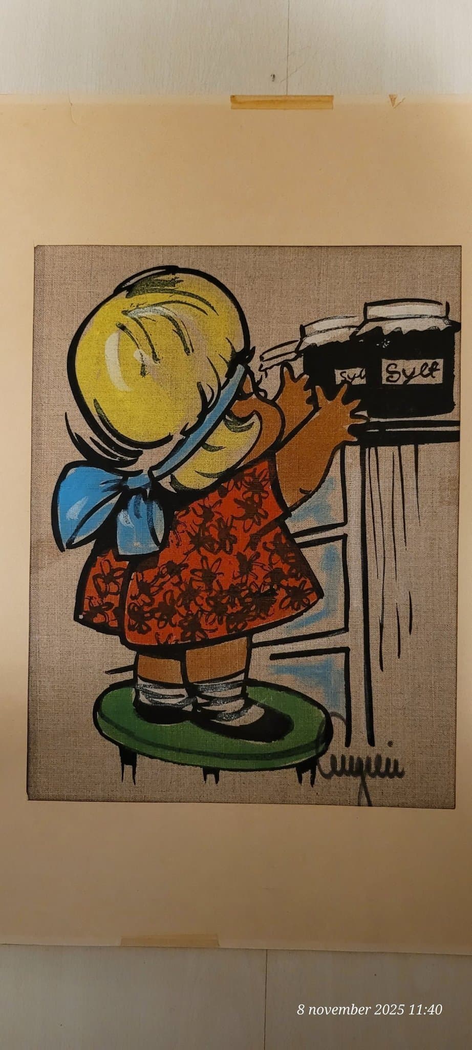 Tavla 60-tal utan ram