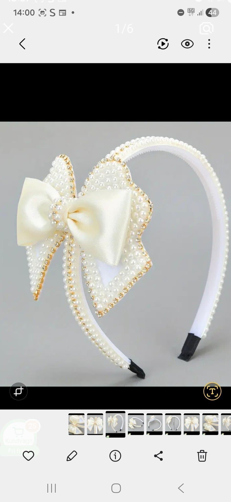 Elegant strassrosett hårband för female