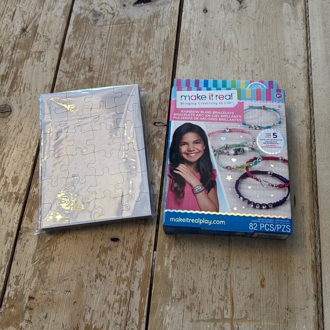 Make It Real Rainbow Bling Armbandsskapare och puzzle kit