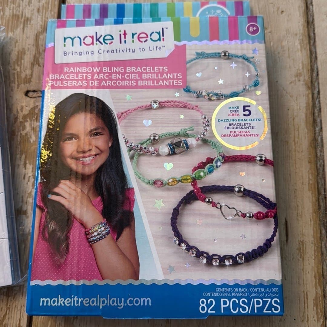 Make It Real Rainbow Bling Armbandsskapare och puzzle kit