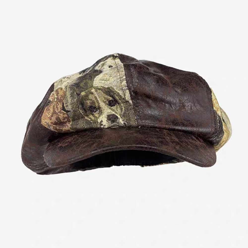 Newsboy-hatt, lapptäcke-rutig basker, molnhatt, målarhatt, basker