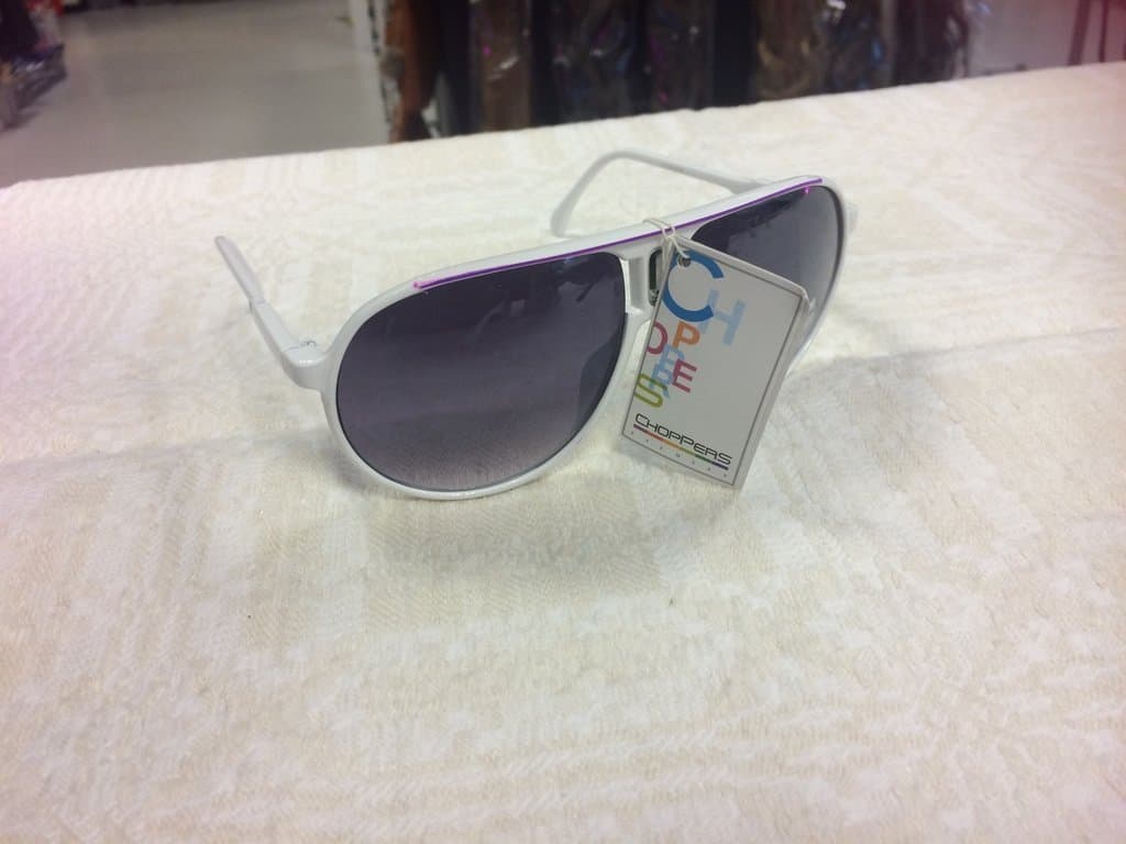 Vita Glasögon med Rosa Detalj