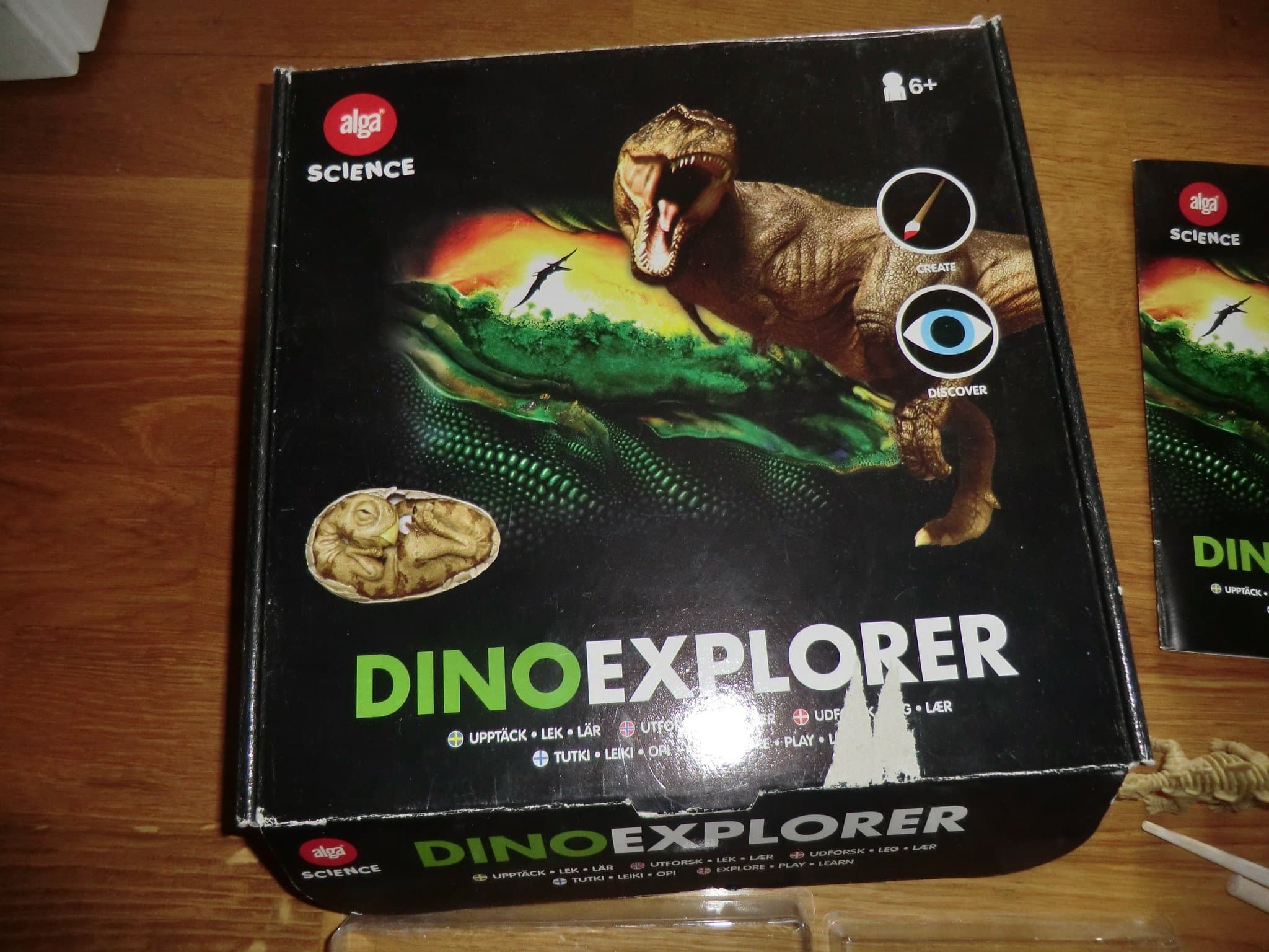 dino explorer alga science 2014 gjuta dinosaurier i gips fint skick samfraktar