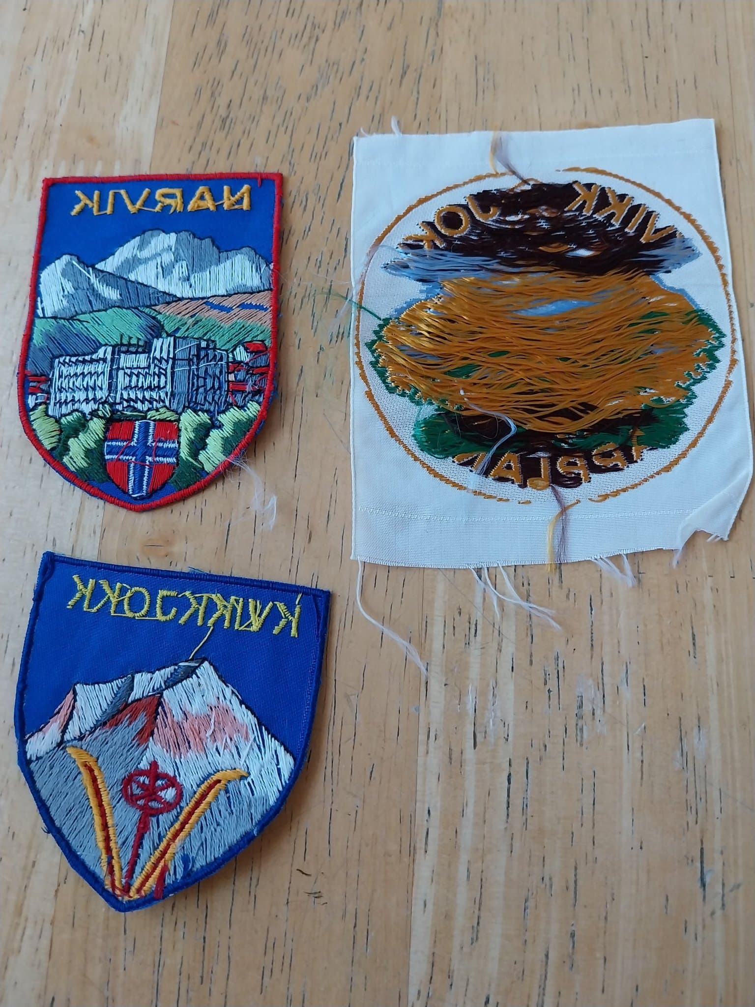 6 st Tygmärken 60-tal fjällen Abisko Ritsem m.m