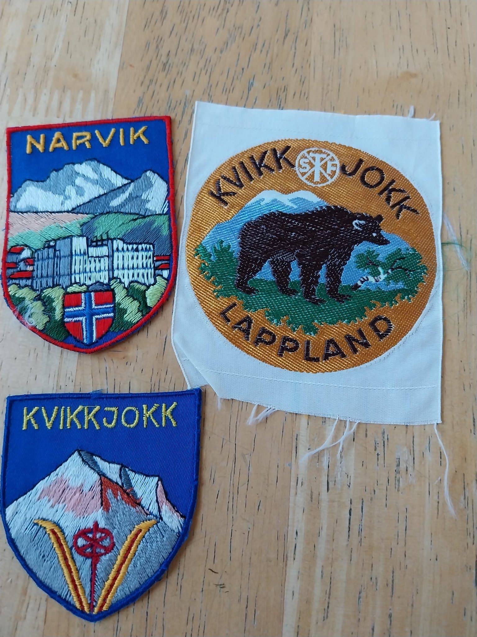 6 st Tygmärken 60-tal fjällen Abisko Ritsem m.m