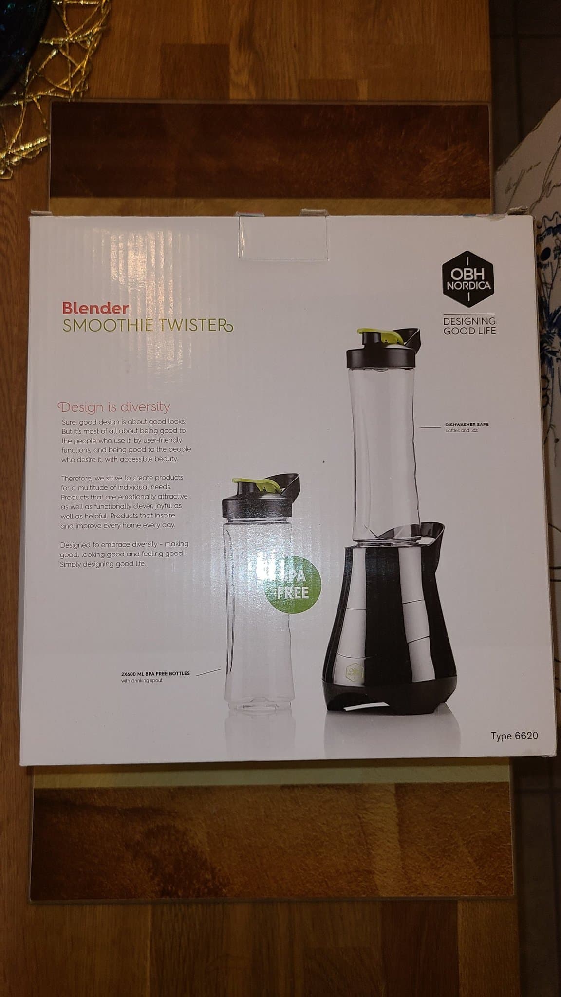 *Oöppnad* BPA-fri OBH Nordica Smoothie Twister 6620