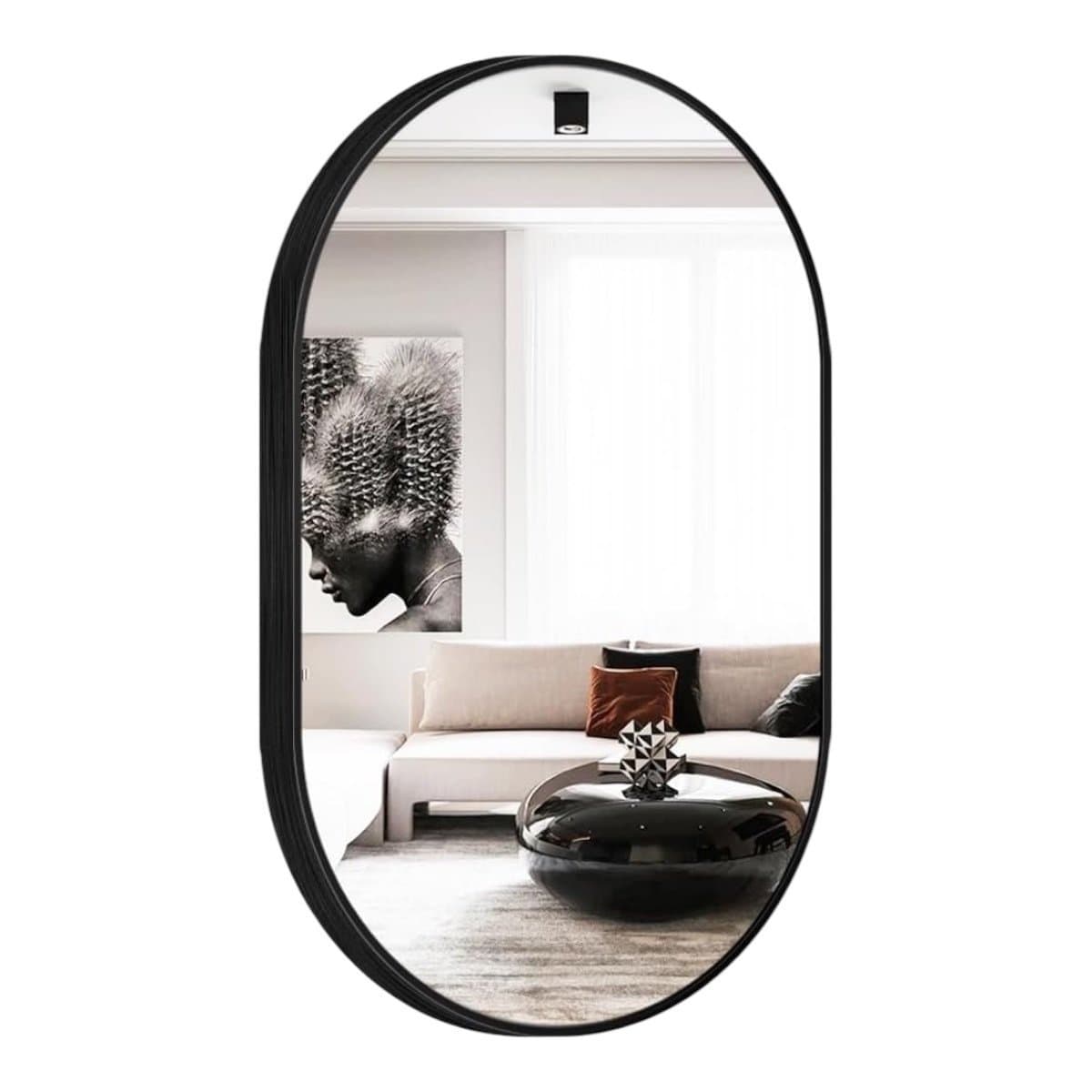 Helt ny Riktigt fin spegel med svart metallram Badrum Hall Sovrum Vardagsrum