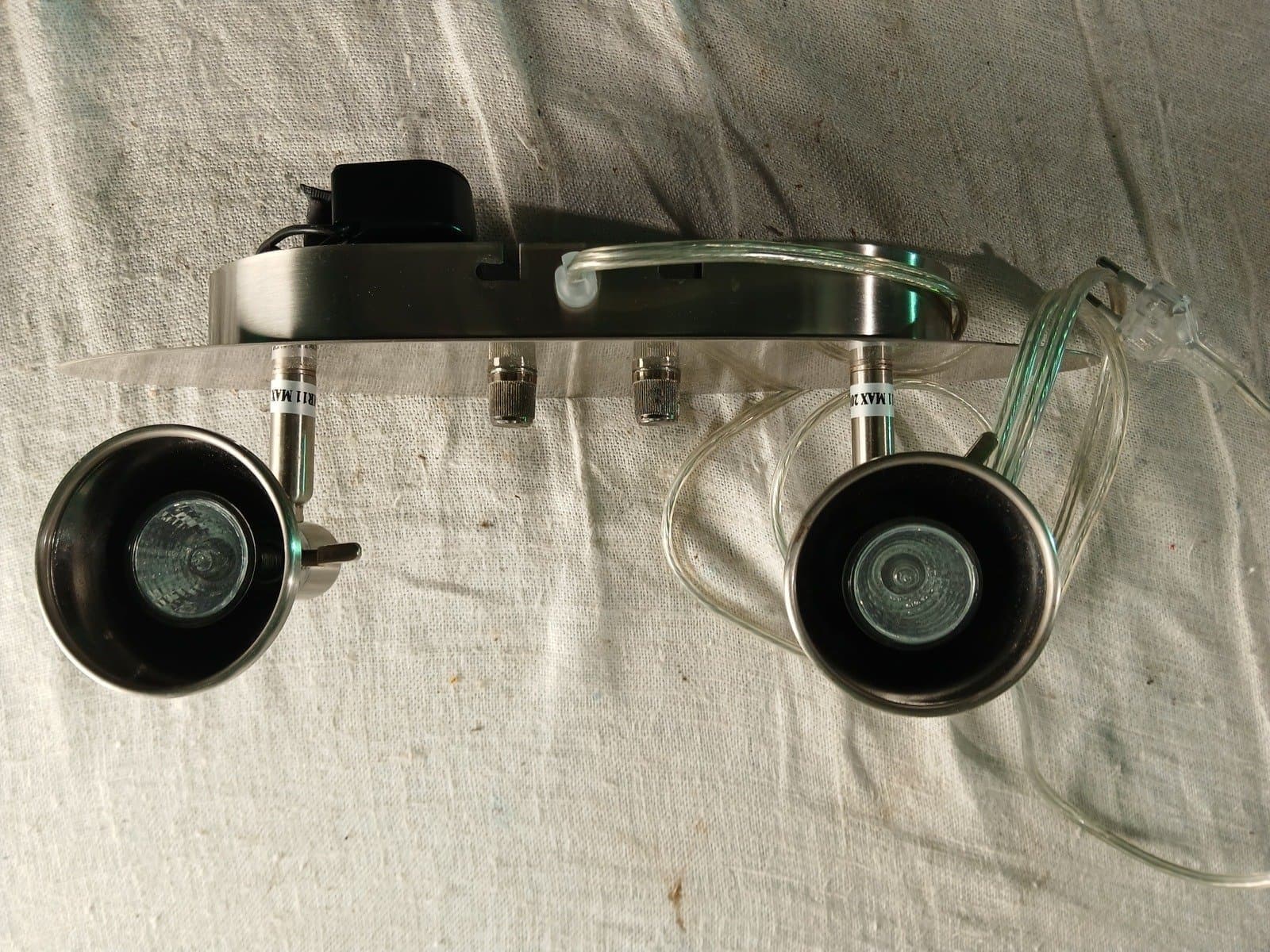 LampGustaf Typbet 0819 Vegg-/Takspotlight Børstet Stål 2x20W MR11 Dimbare