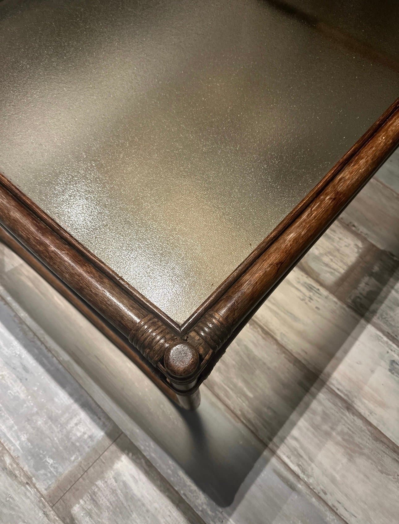 Soffbord i bambu med glasskiva