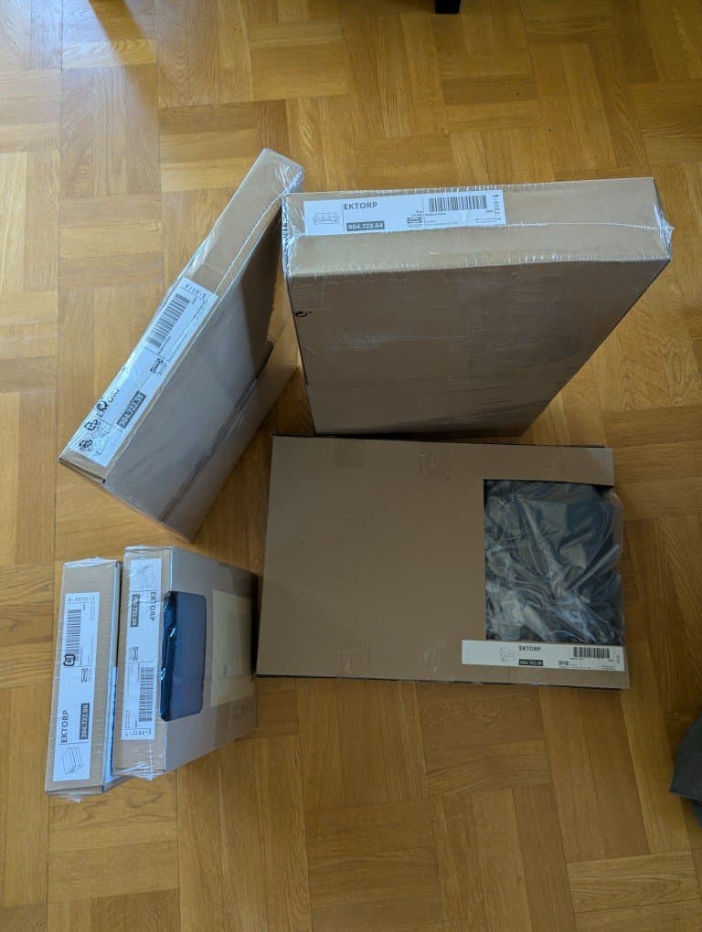 IKEA EKTORP Hallarp grå, oöppnad komplett klädsel.