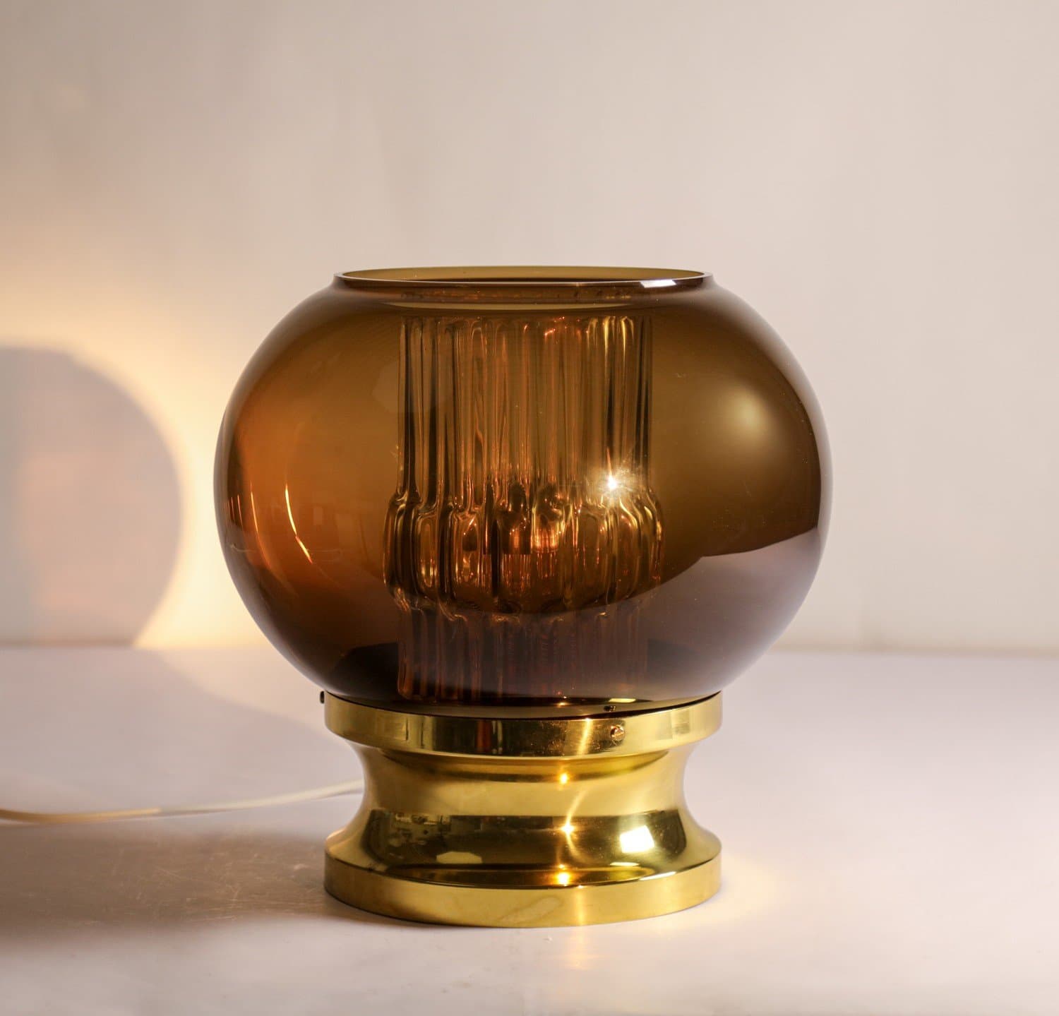 Carl Fagerlund Orrefors, Moreno, ”Bubblan” 2210/117, mässing, Crystal design.