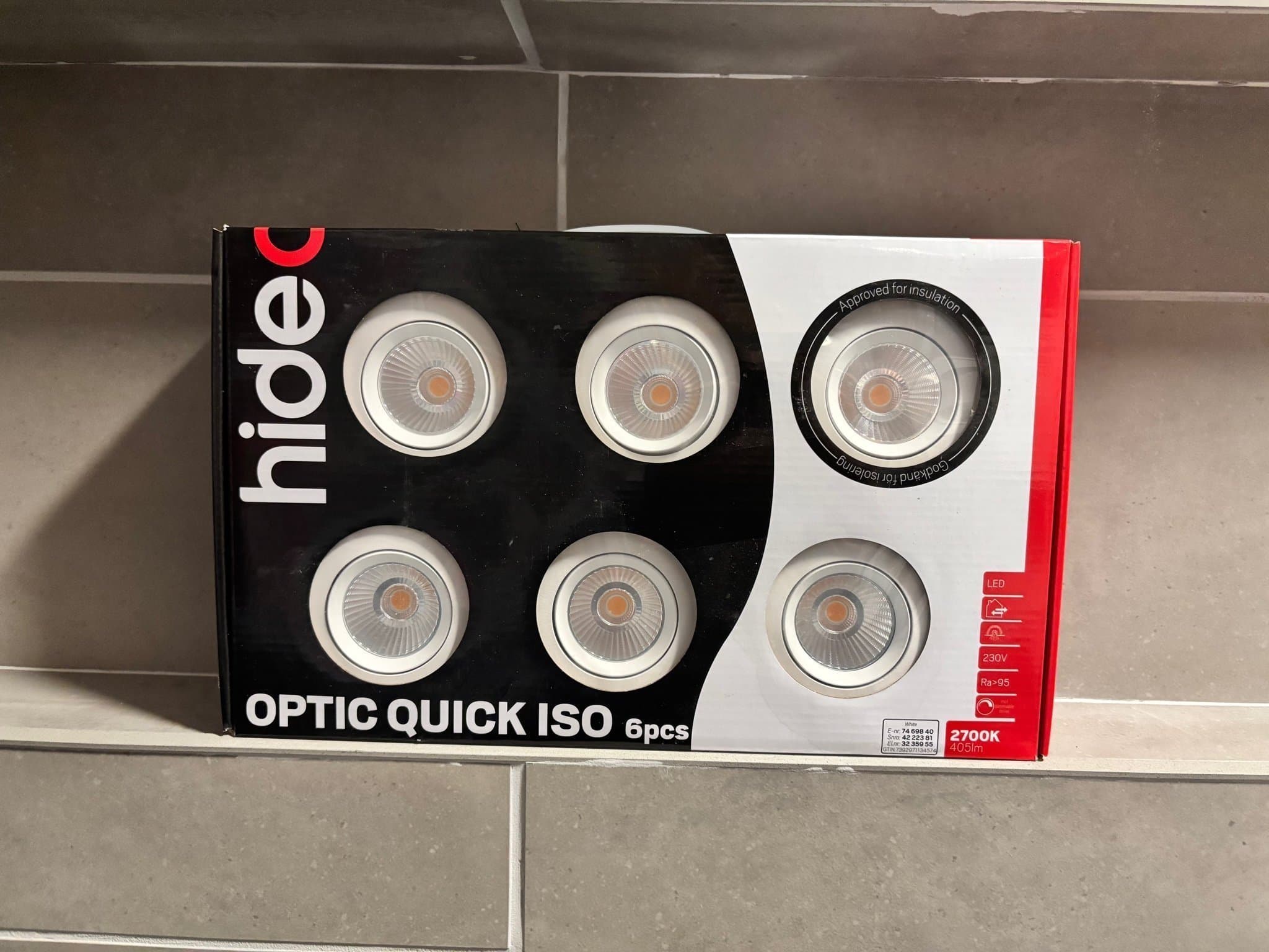 Hide a lite Optic Quick ISO LED spotlights 6-pack oöppnad, helt ny.