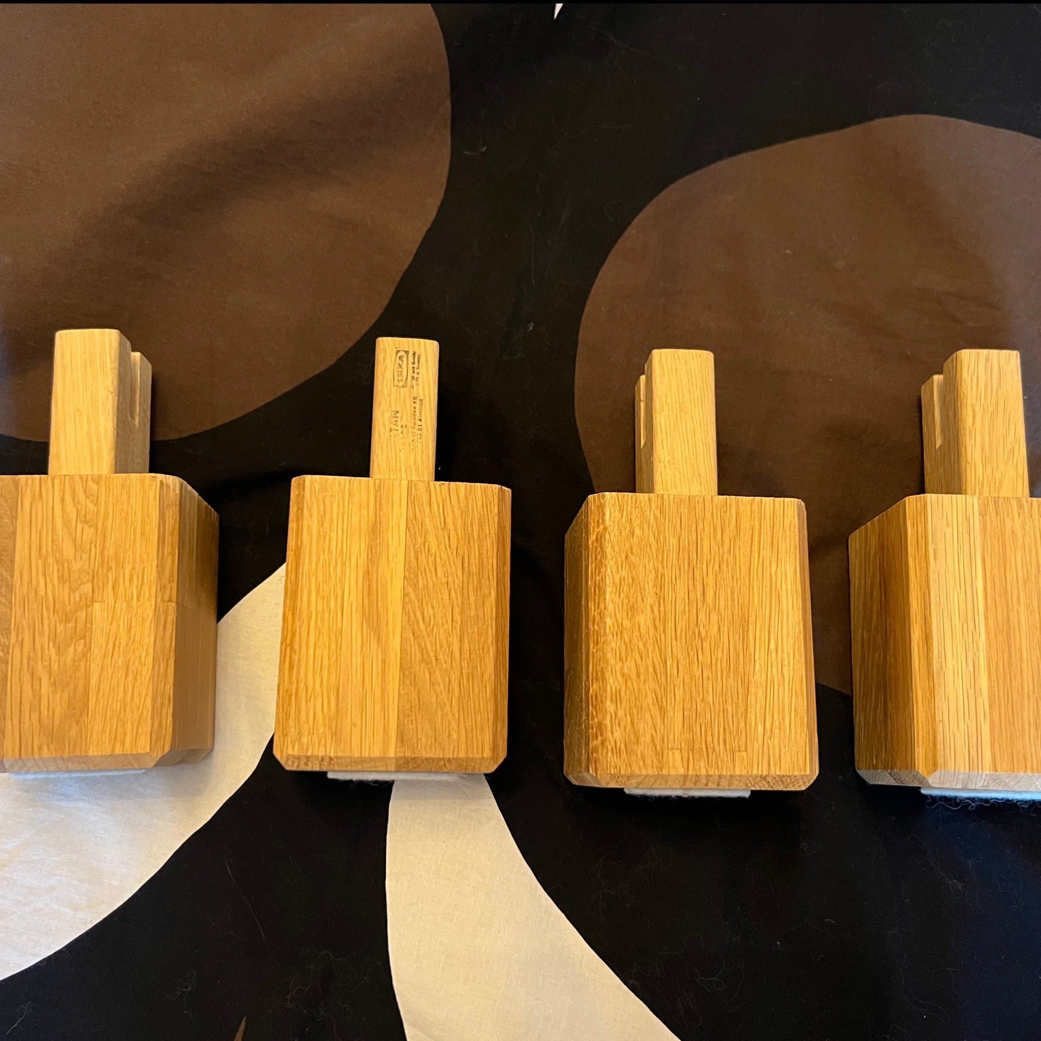 4 st IKEA SULTAN låga sängben i massiv ek träben massivt trä