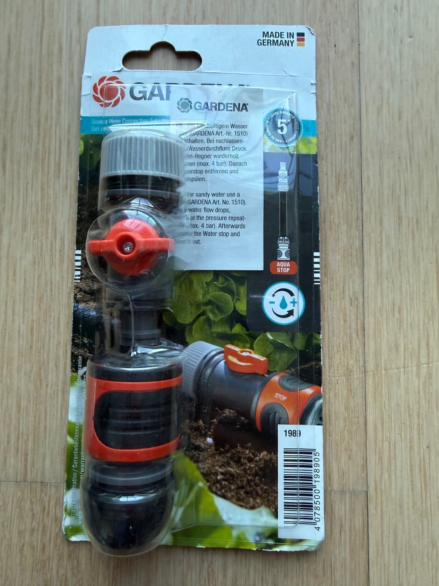 Gardena 1989 Anslutningsset Fuktslang Helt Ny!
