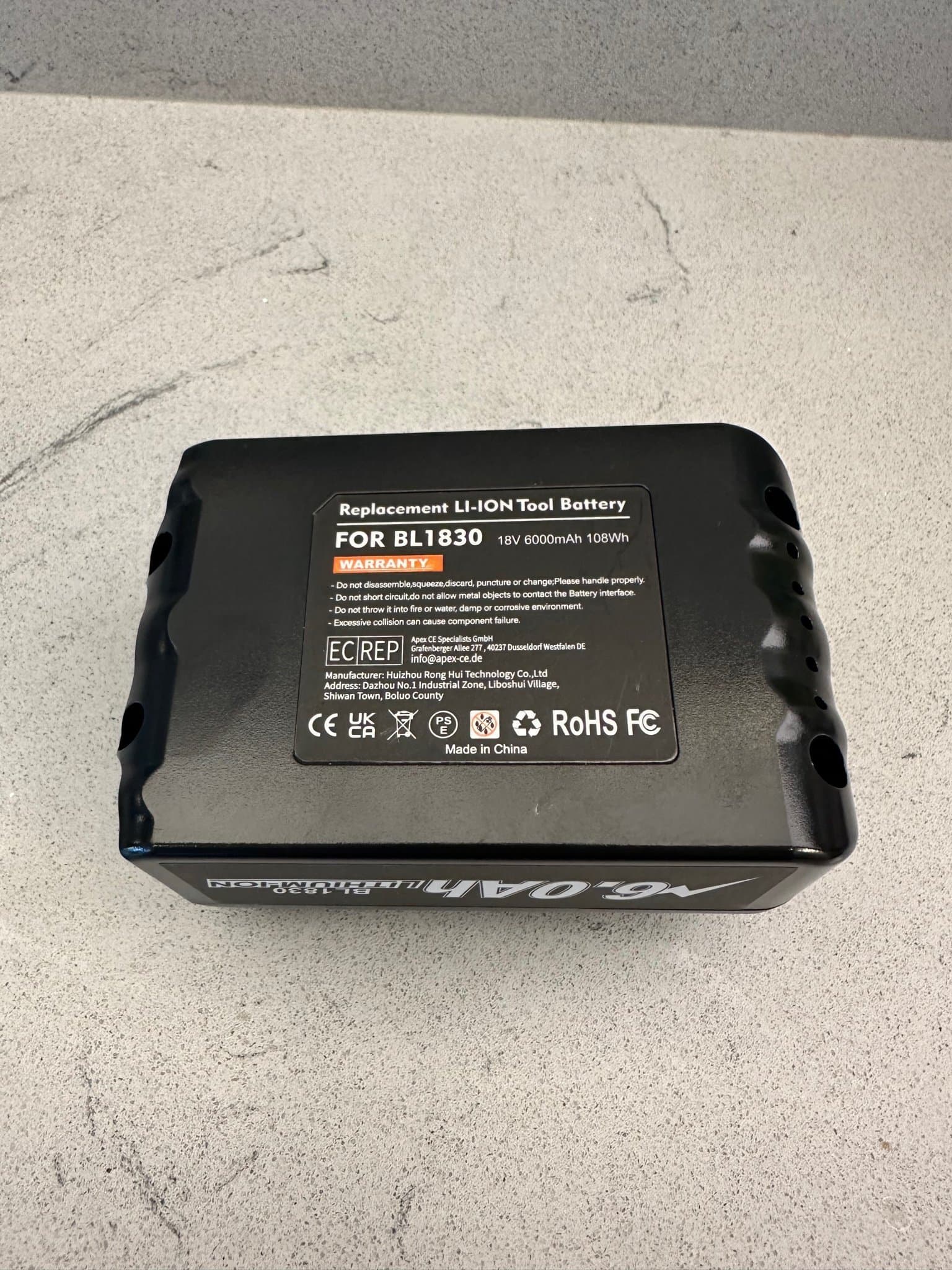 6.0 Ah batteri till Makita, 18V