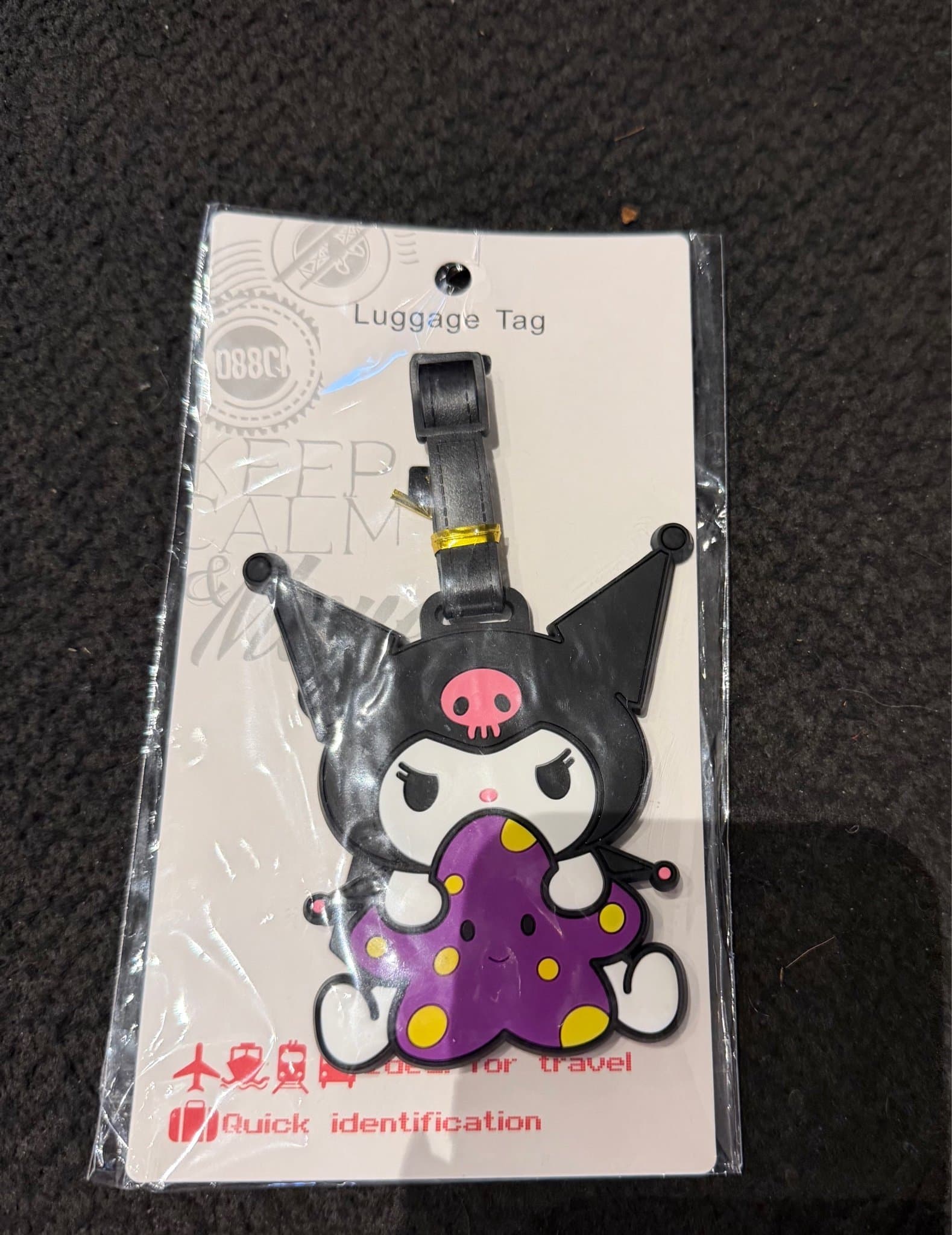 Kuromi luggage tag Oanvänd