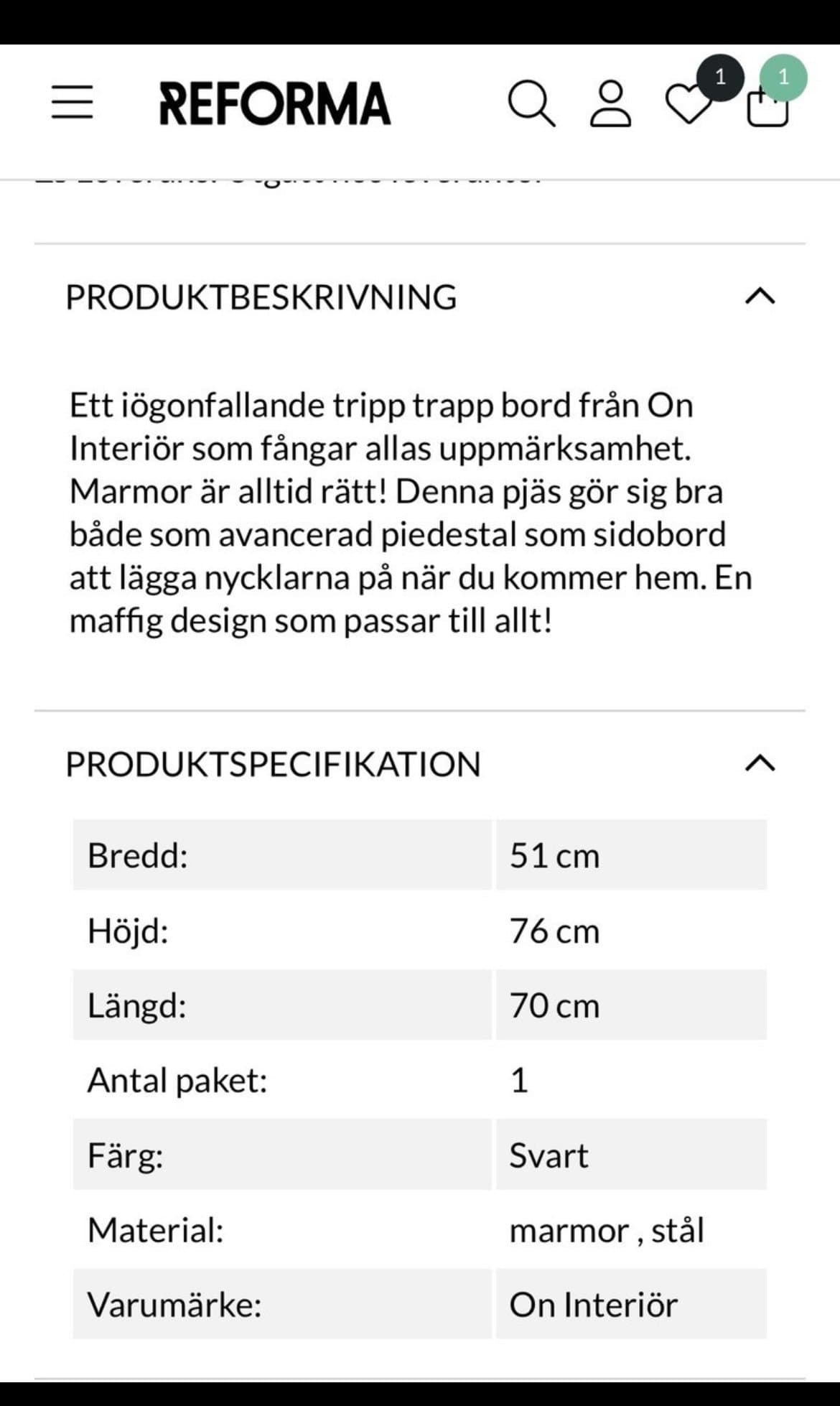 Soffbord Sidobord ’Alternate' från On Interiör Byon
