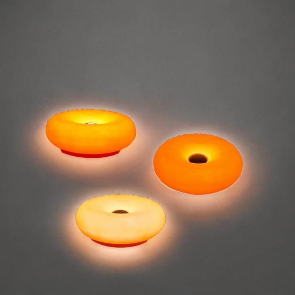 Orange Donut LED-skrivbordslampa – stämningsfull och dimbarSkapa en varm och mod