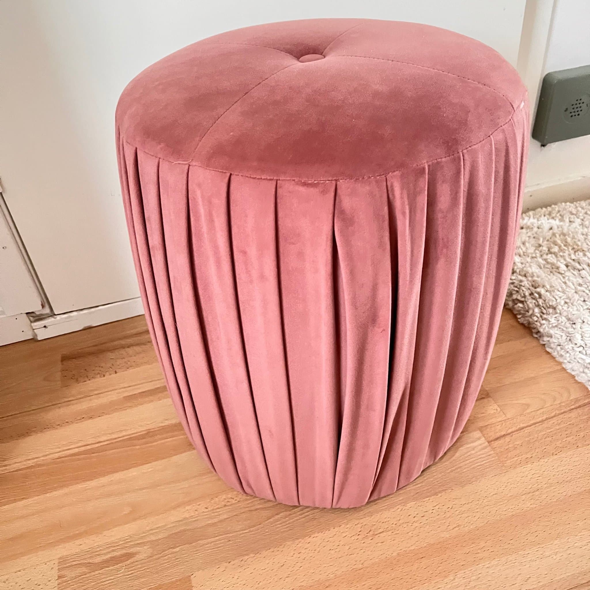 Mio sittpall i sammet, rosa och 2 koder