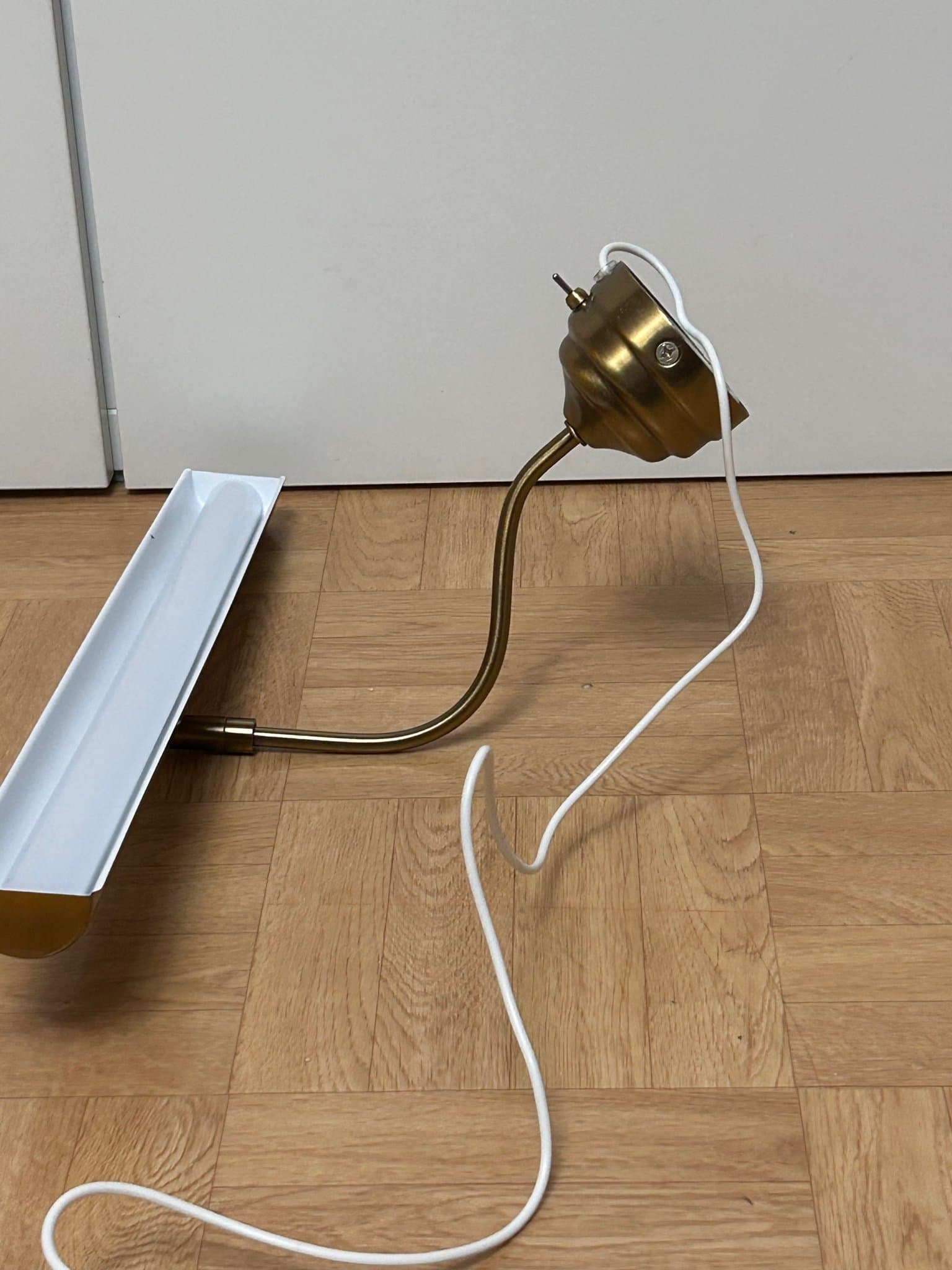 Vintage mässing Pianolampa, Tavellampa QC. passed 1212