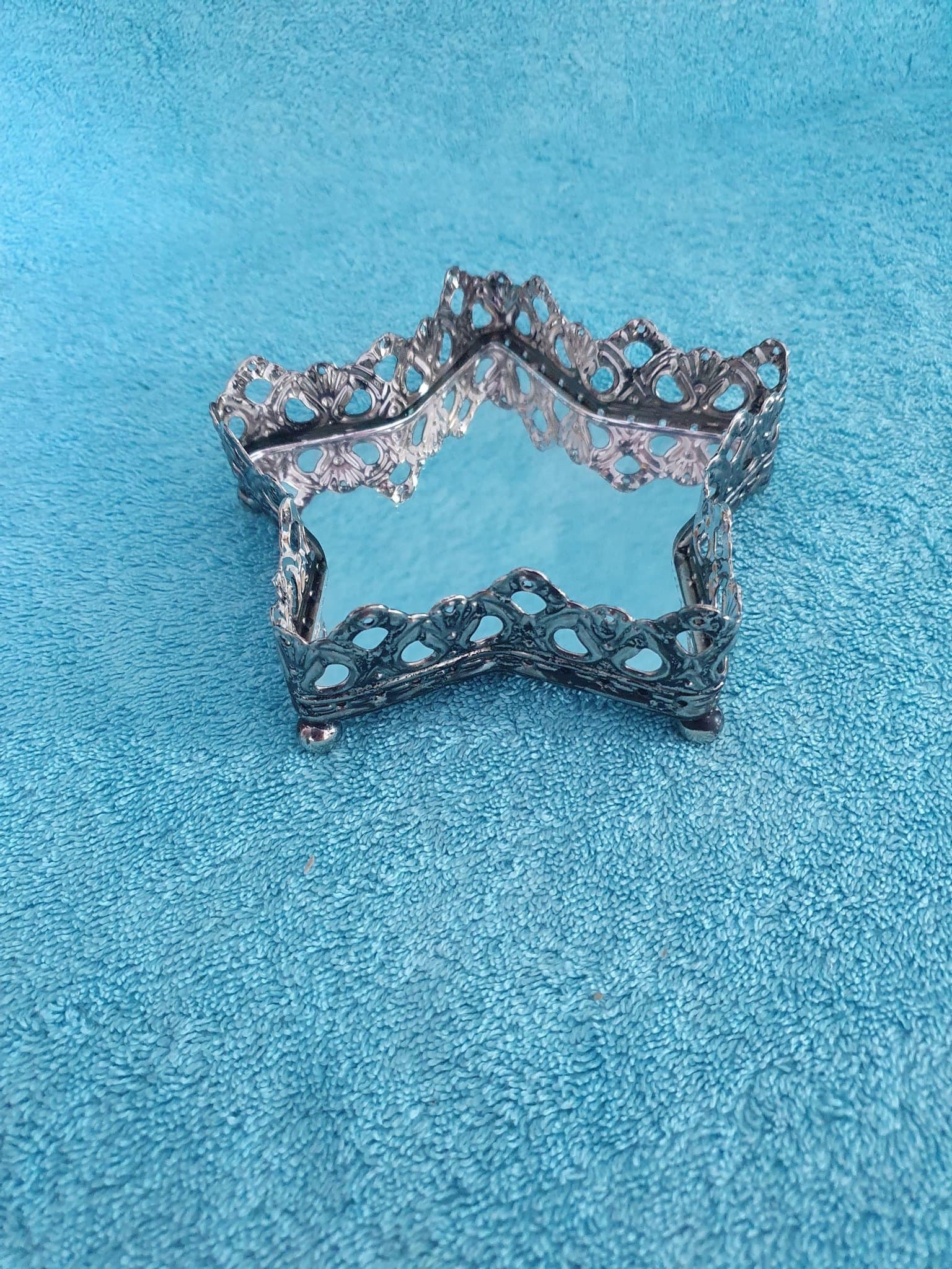 Chic Antique Stjärnformad spegelbricka/Ljusstake