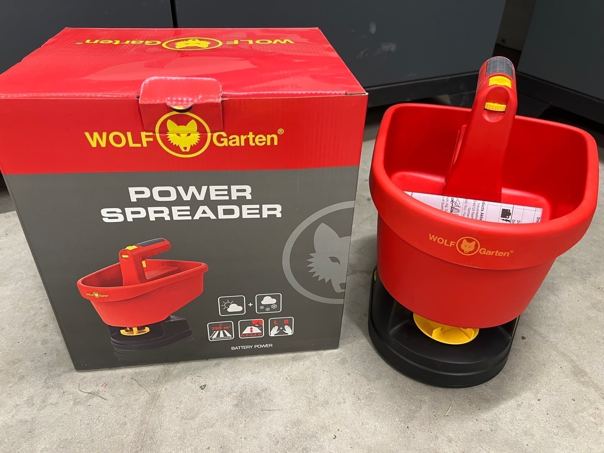 Spridare för Gräsfrö / Gödning / Salt