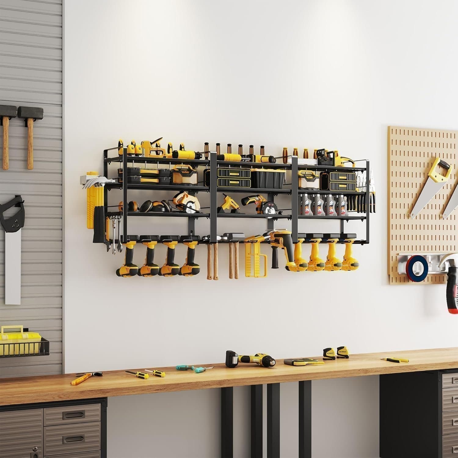 Väggmonterad verktygshylla - rymlig och välorganiserad - Ny i kartong!