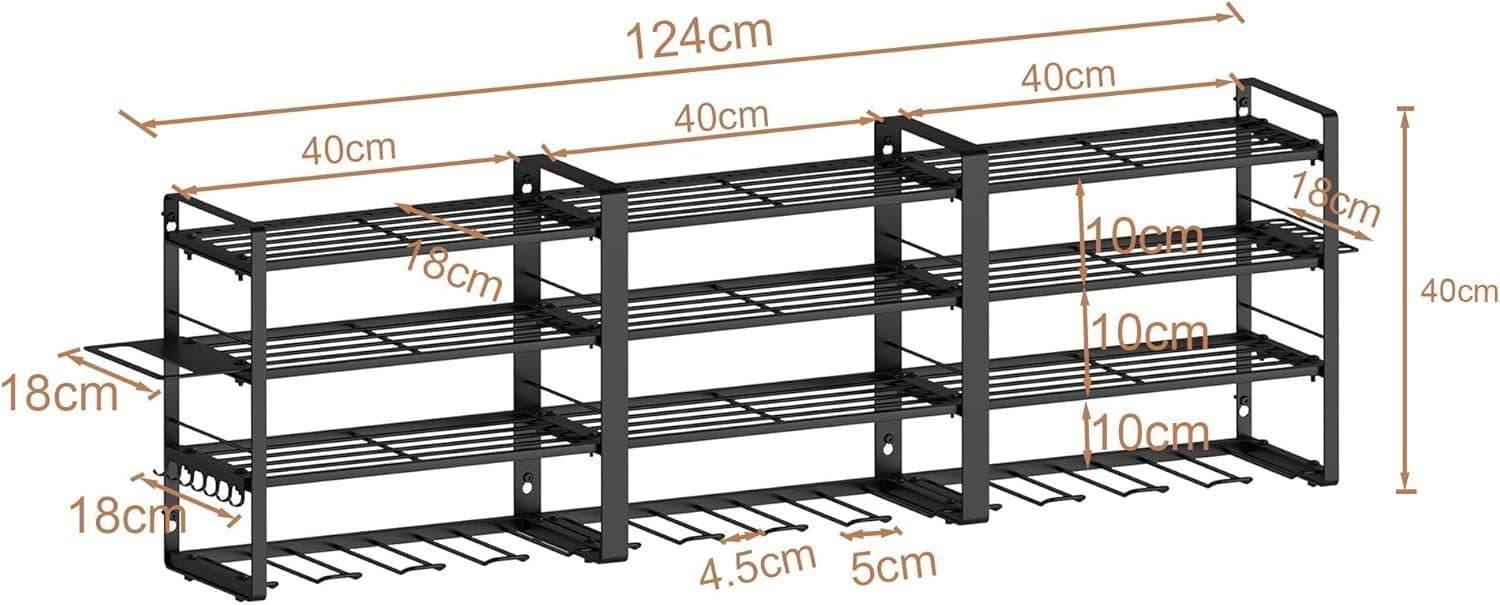 Väggmonterad verktygshylla - rymlig och välorganiserad - Ny i kartong!
