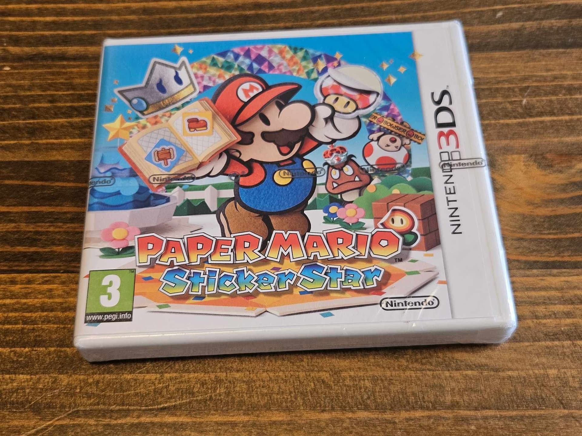 PAPER MARIO STICKER STAR NORDISK UTGÅVA 3DS NYTT OCH PLASTAT