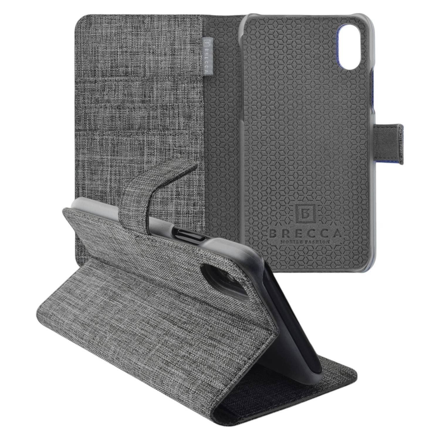 [Paket] iPhone X/XS - Jeans Plånboksfodral + 2x 9H Härdat Glas Skärmskydd + Ram