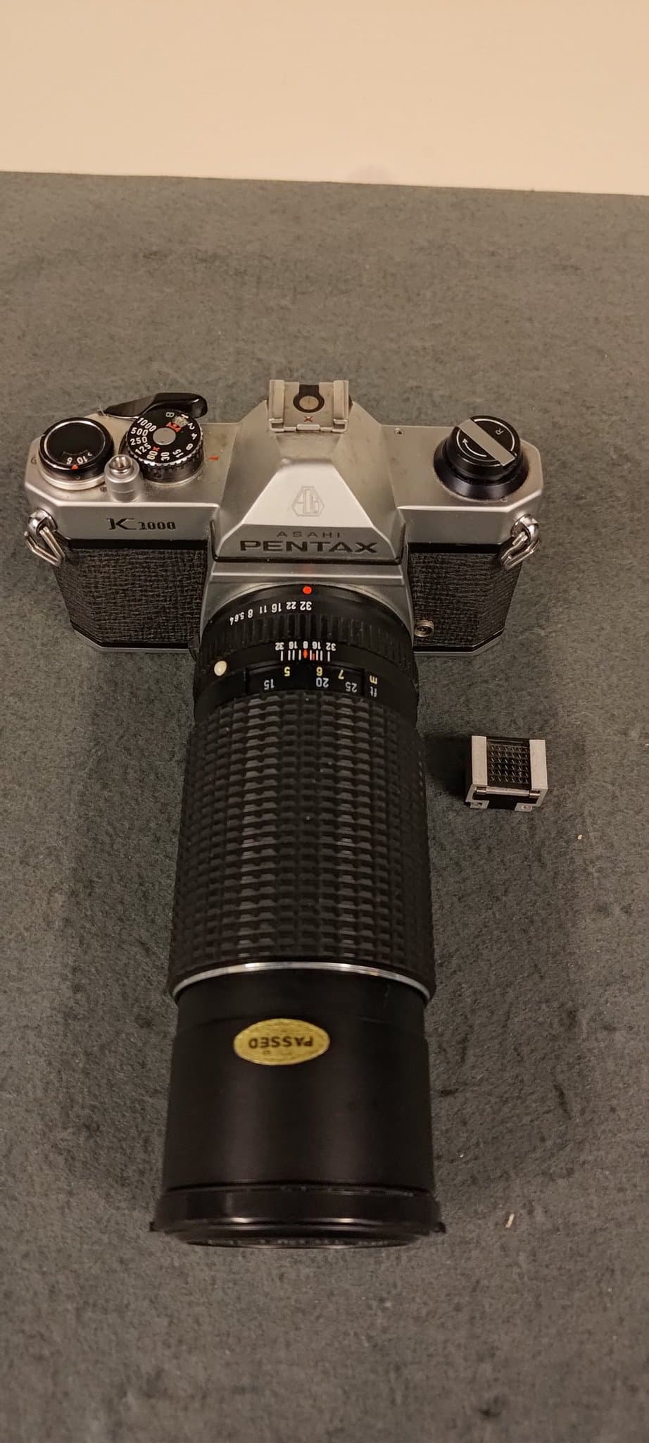 Asahi Pentax K1000 Analog systemkamera med objektiv