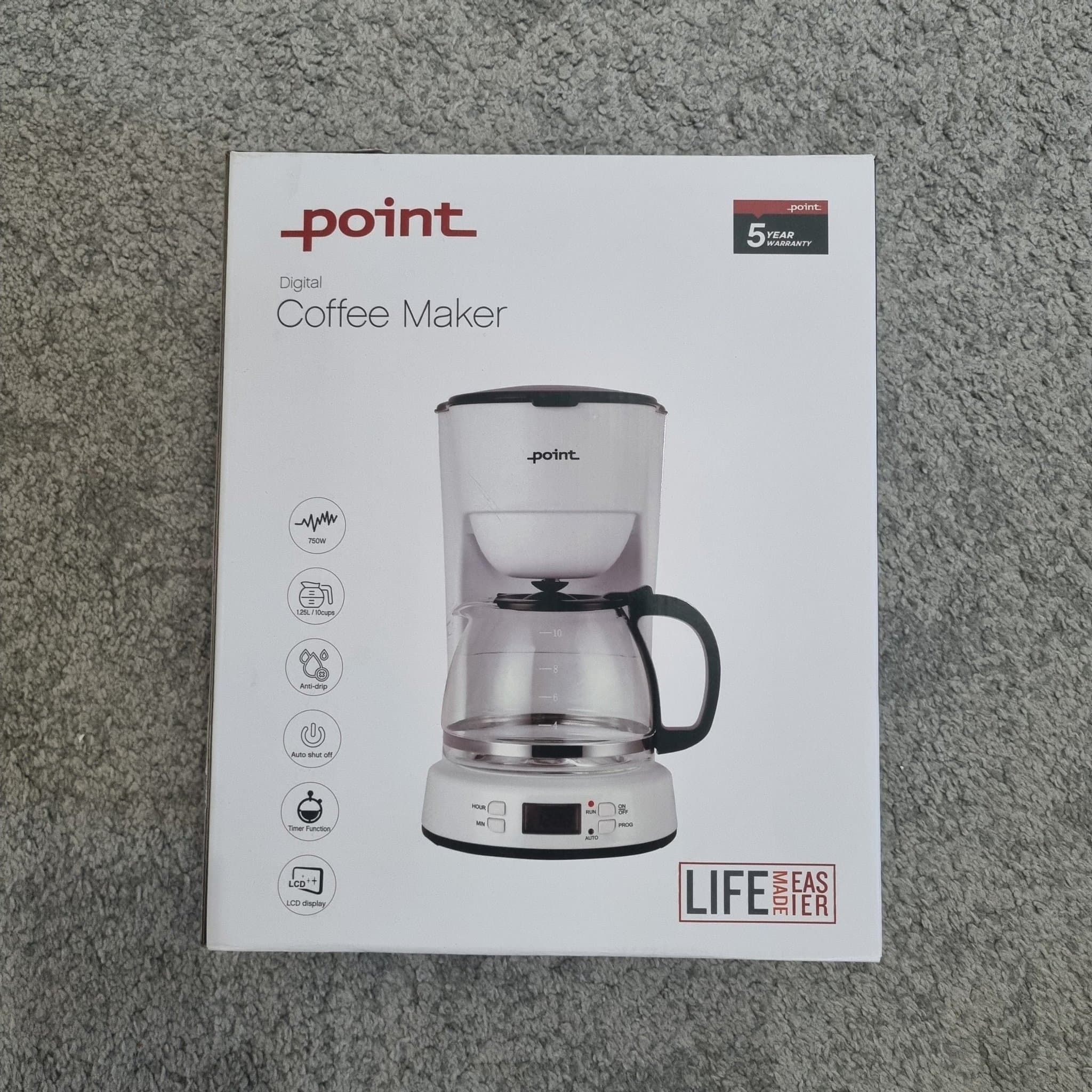 Point Digital Kaffebryggare POCM5010WH