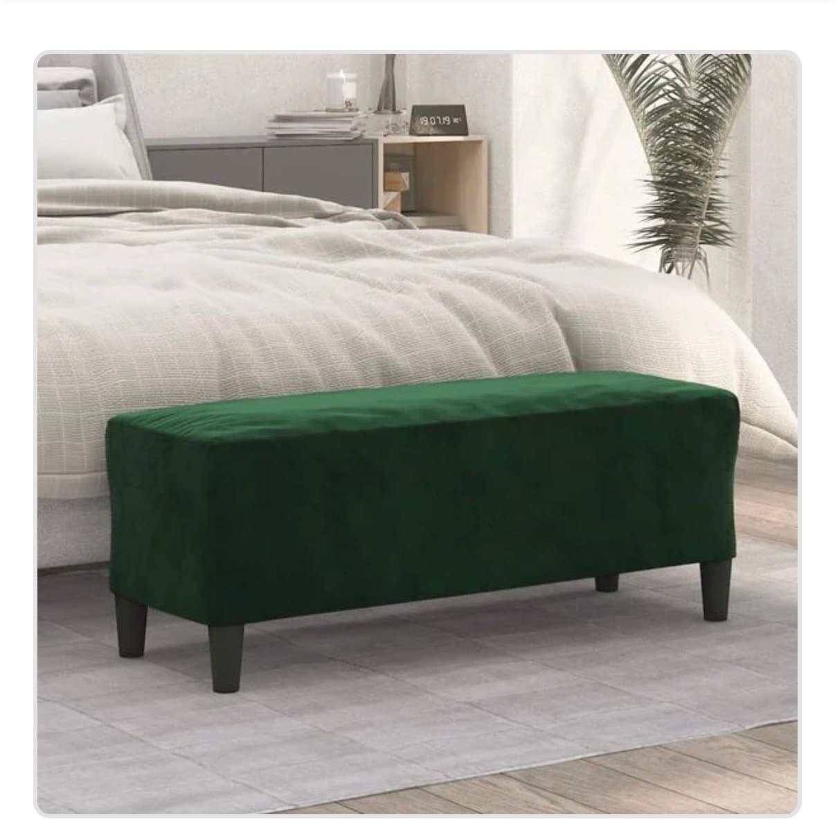 Bänk mörkgrön i sammet *NY*