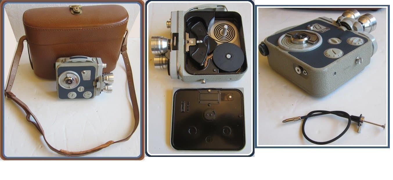 "EUMIG C3/5" + ORIGINAL LÄDER VÄSKA 502/500+Kamera Utlösare-FUNGERAR BRA