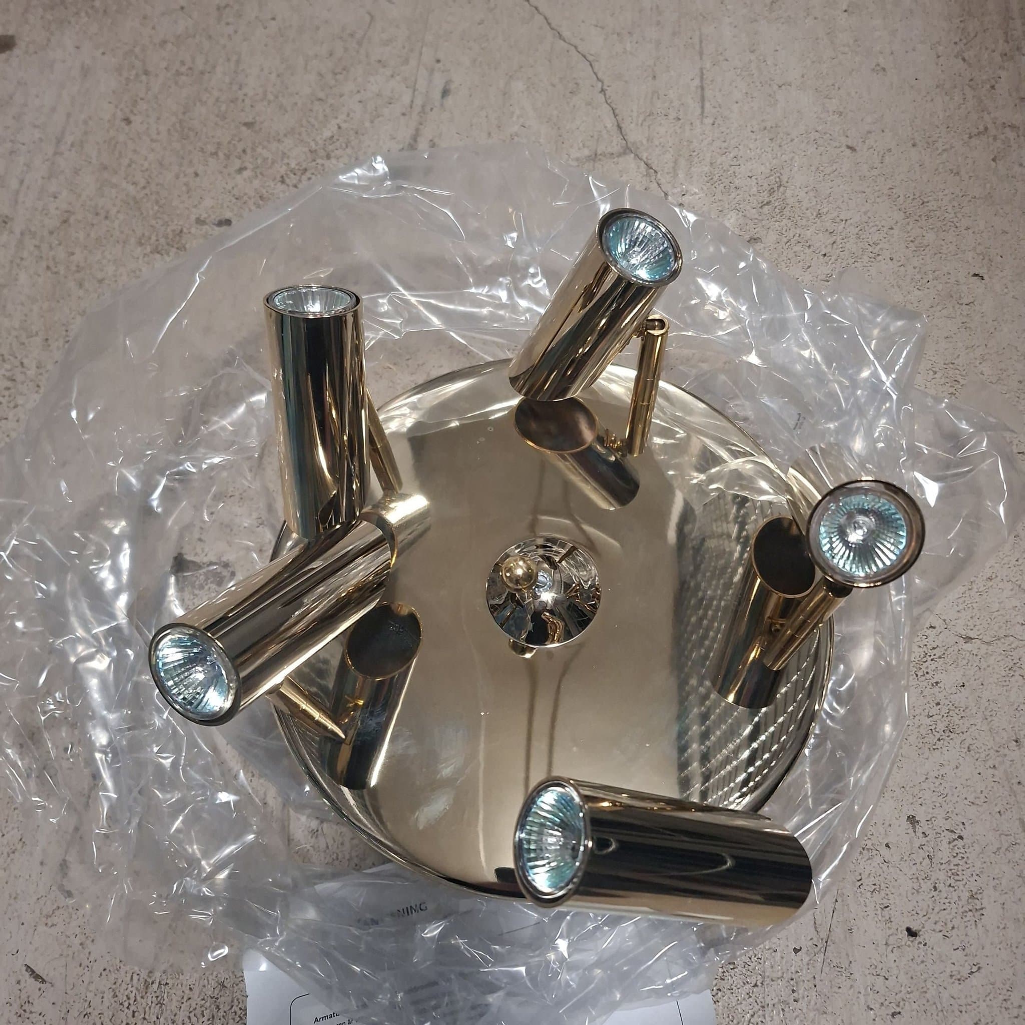 Två original Taklampa Belid S 6315 43 Guld