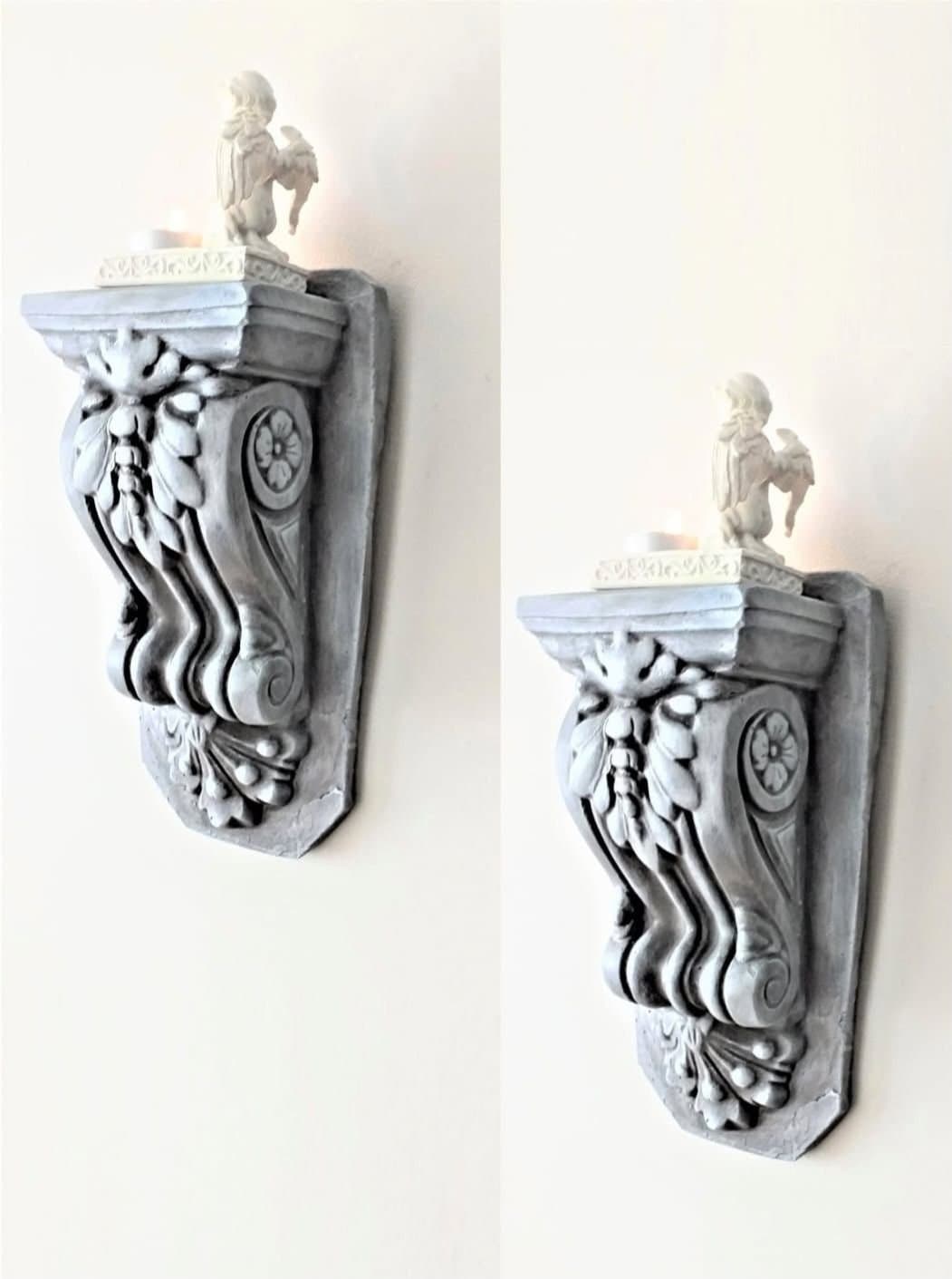 st rustika vägghyllor/konsoler