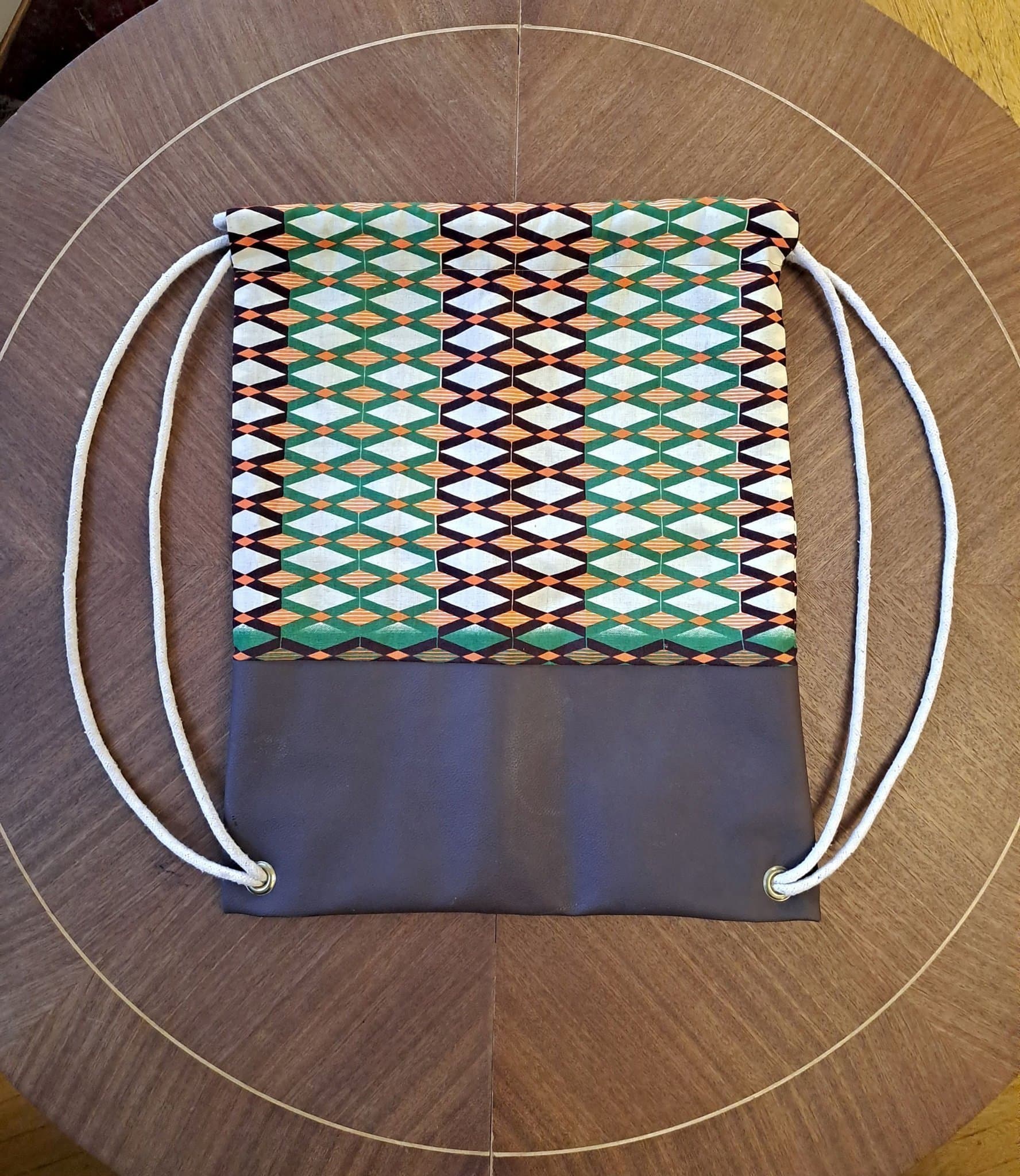 VINTAGE 60-TAL 70-TAL Tygpåse tote bag mini ryggsäck backpack