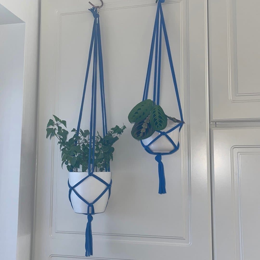 Blåa Amplar för blomkrukor 2 st (13-15 cm)