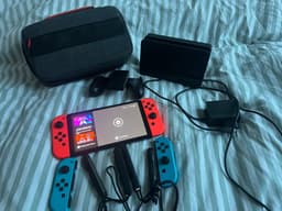 Nintendo Switch oled med extra Joy-Cons och tillbehör + 128gb