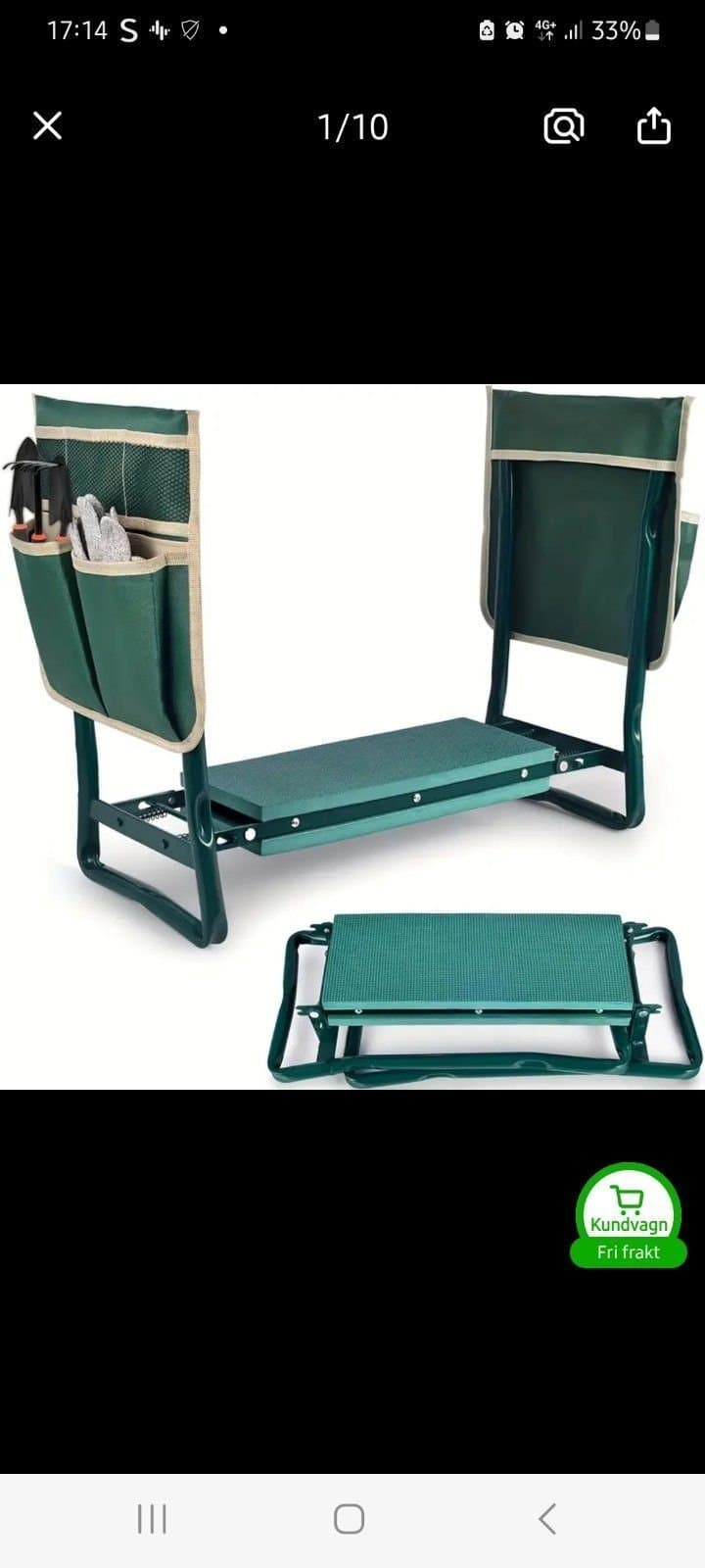 Trädgårdspall/knäskydd ny