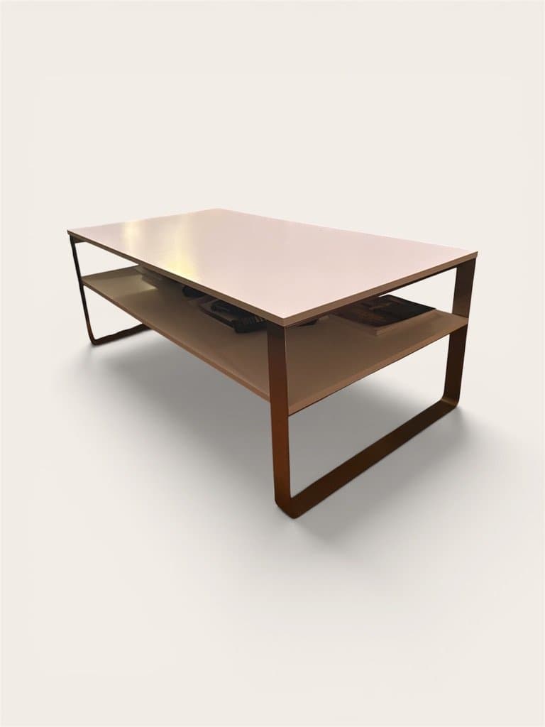 Vit TV-bänk / Soffbord – IKEA (120 cm)