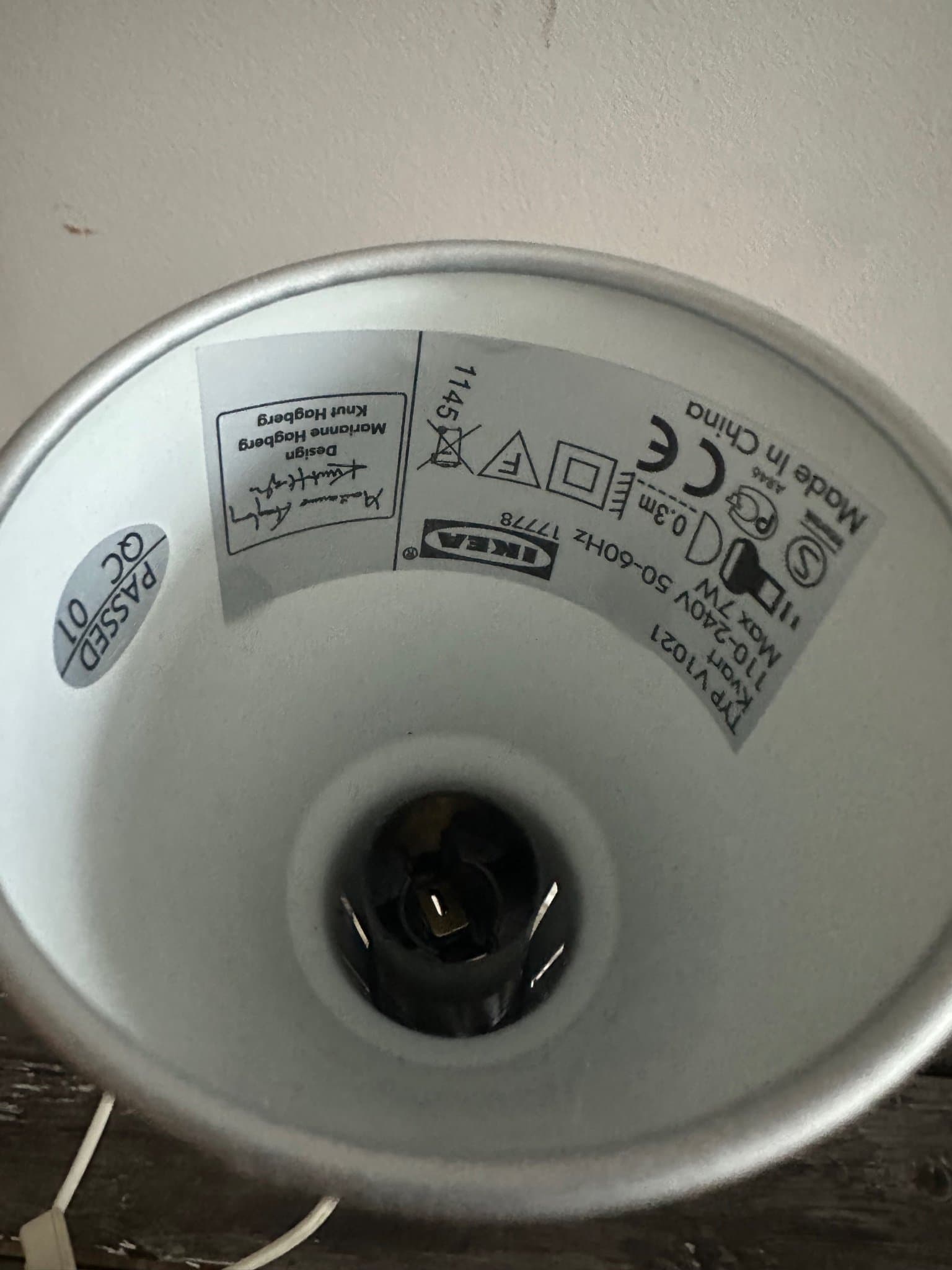 IKEA Vägglampa modell Kvart